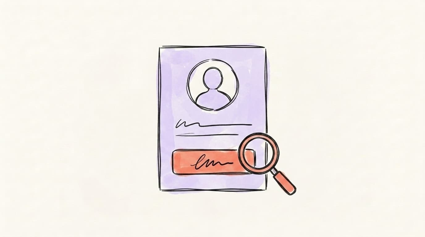 Profile and bio audit illustration