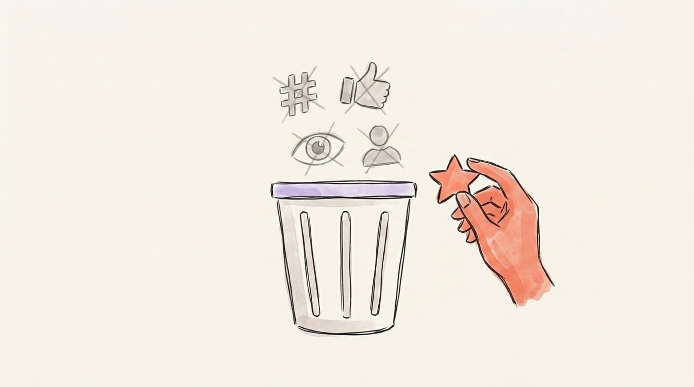 Keeping the one metric that matters and throwing the vanity metrics in the bin